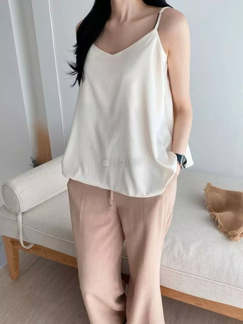 A-Me - Korean Women Fashion - #womensfashion - Satin Sleeveless - 2
