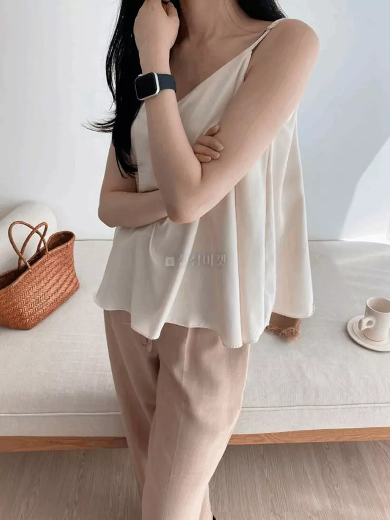 A-Me - Korean Women Fashion - #womensfashion - Satin Sleeveless - 6