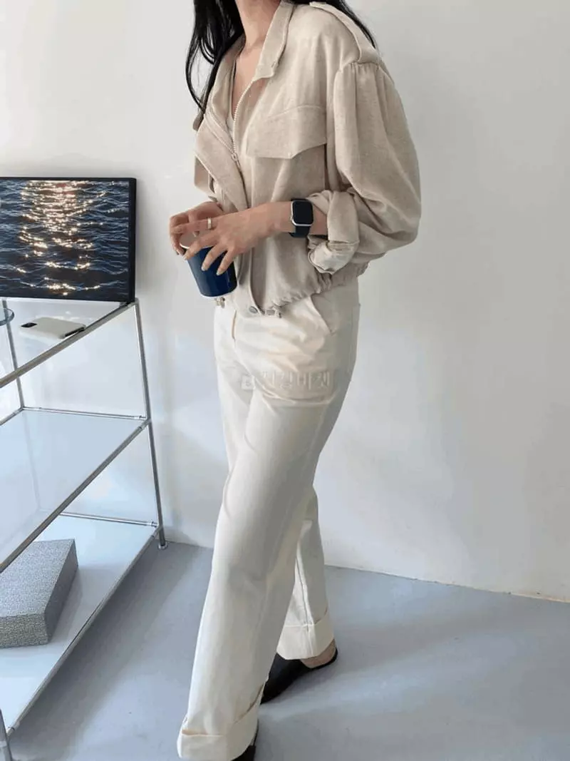 A-Me - Korean Women Fashion - #womensfashion - Linen Field Jacket - 12