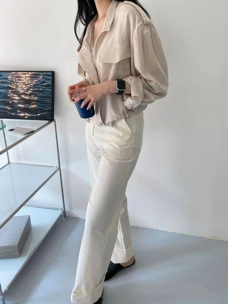 A-Me - Korean Women Fashion - #womensfashion - Linen Field Jacket - 2
