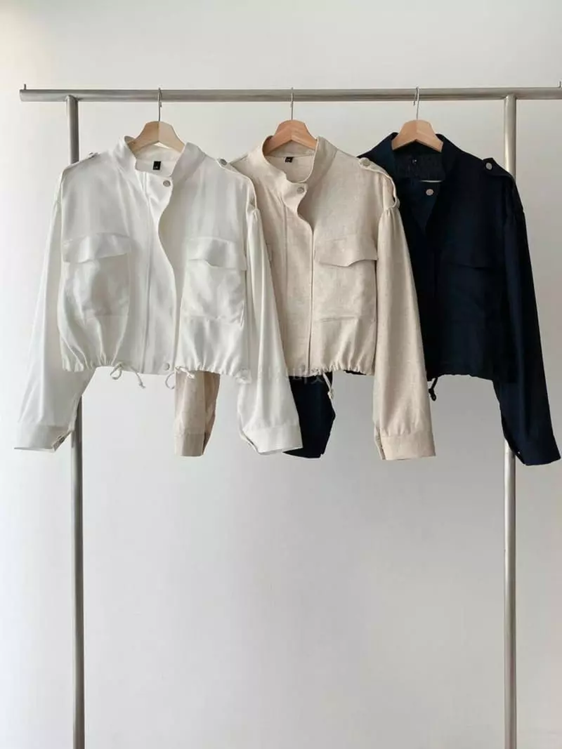A-Me - Korean Women Fashion - #momslook - Linen Field Jacket - 4