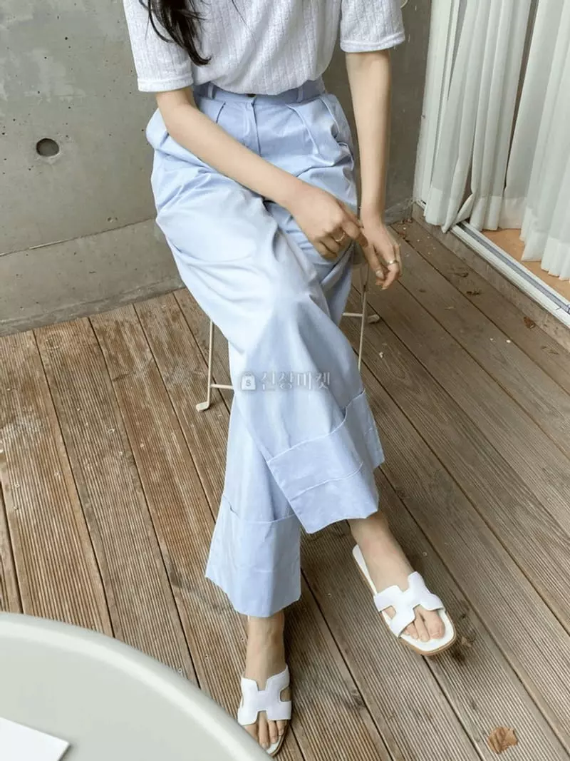 A-Me - Korean Women Fashion - #womensfashion - Roll Up Pants - 5