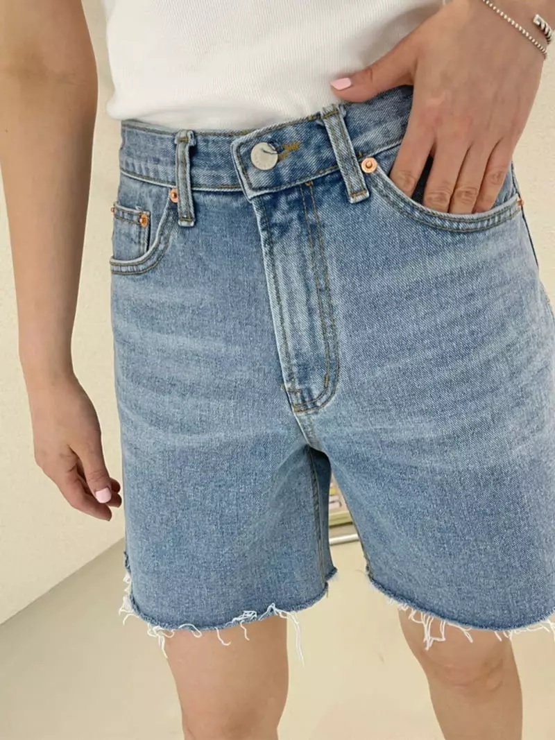 Ablering - Korean Women Fashion - #momslook - Indigo Shorts