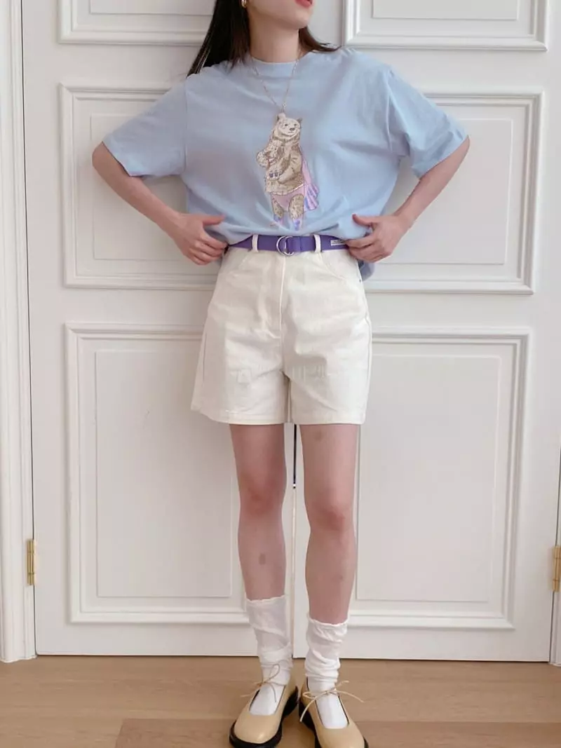 Ablering - Korean Women Fashion - #momslook - Sunday Shorts with Belt