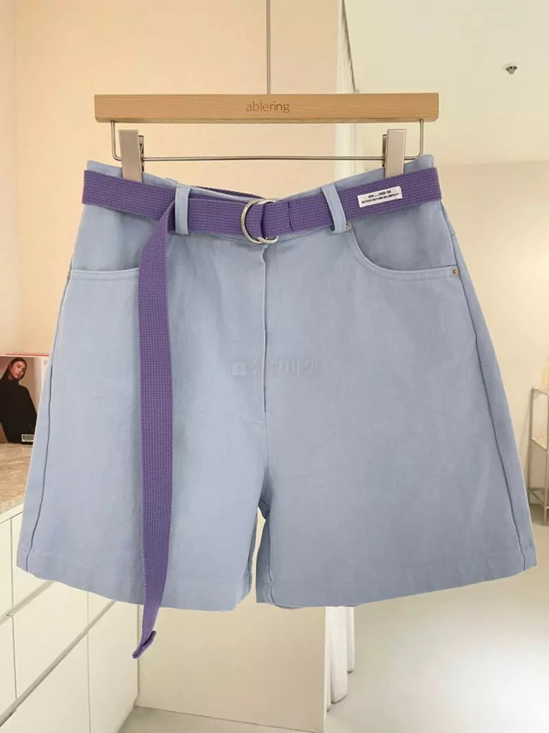 Ablering - Korean Women Fashion - #momslook - Sunday Shorts with Belt - 3