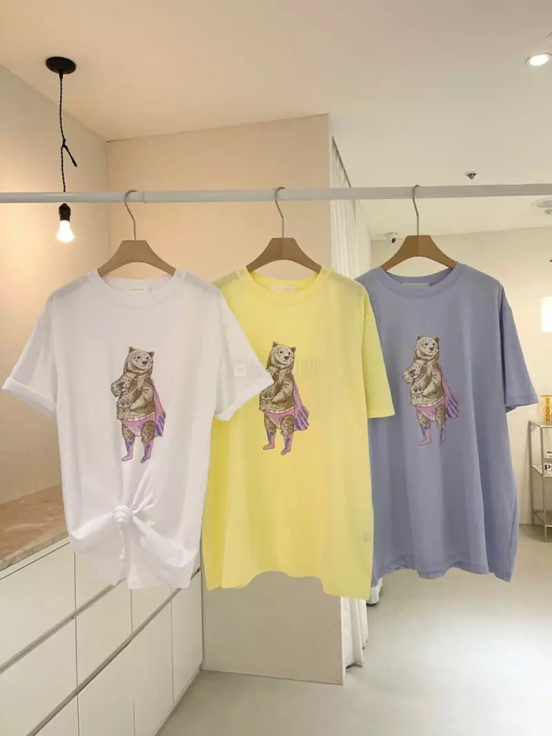 Ablering - Korean Women Fashion - #momslook - Super Bear Tee - 2