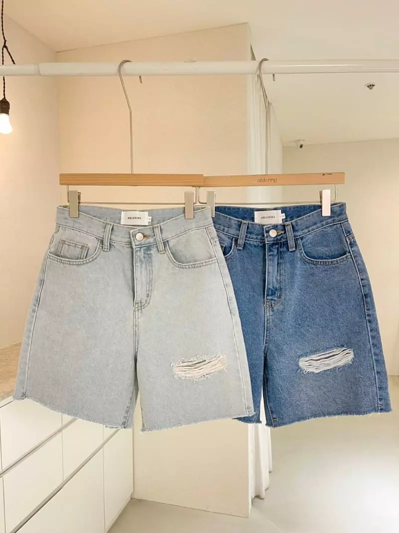 Ablering - Korean Women Fashion - #momslook - Dolz Denim Shorts - 5