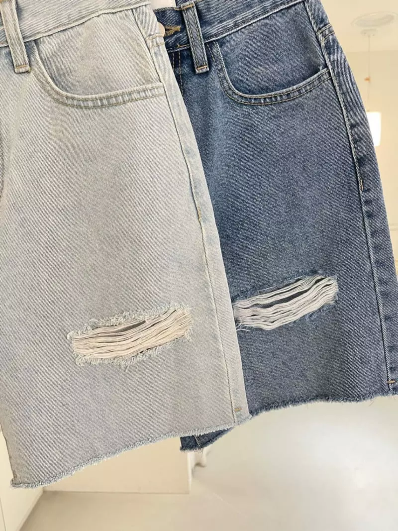 Ablering - Korean Women Fashion - #momslook - Dolz Denim Shorts - 7