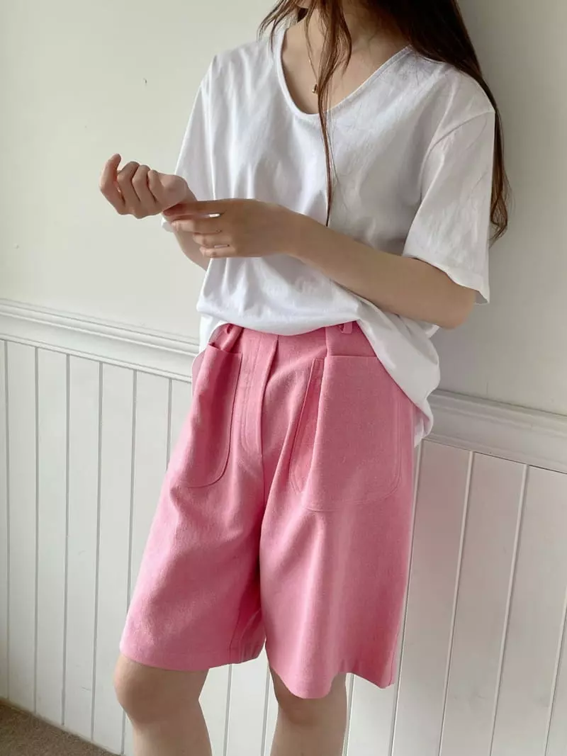 Ablering - Korean Women Fashion - #momslook - U Neck Tee - 8