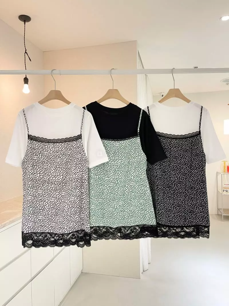 Ablering - Korean Women Fashion - #womensfashion - Heart Sleevelsss Set - 3
