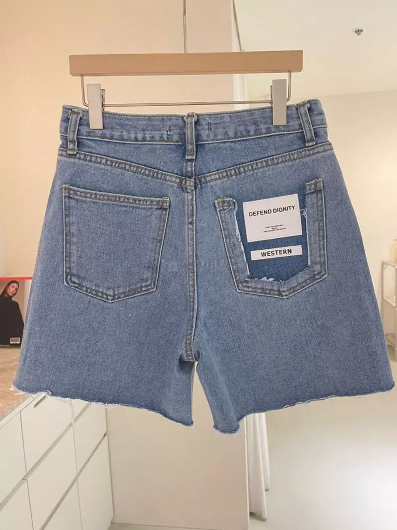 Ablering - Korean Women Fashion - #momslook - Indigo Shorts - 4