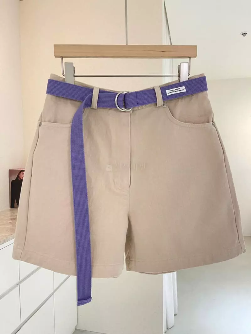 Ablering - Korean Women Fashion - #womensfashion - Sunday Shorts with Belt - 2