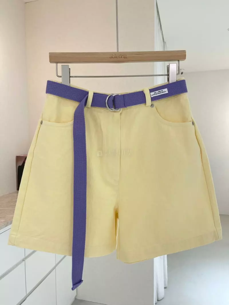 Ablering - Korean Women Fashion - #momslook - Sunday Shorts with Belt - 4