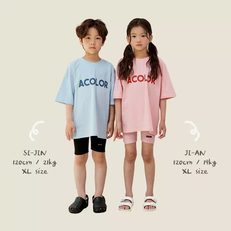 Acolor - Korean Children Fashion - #Kfashion4kids - Logo Short Sleeves Tee - 5