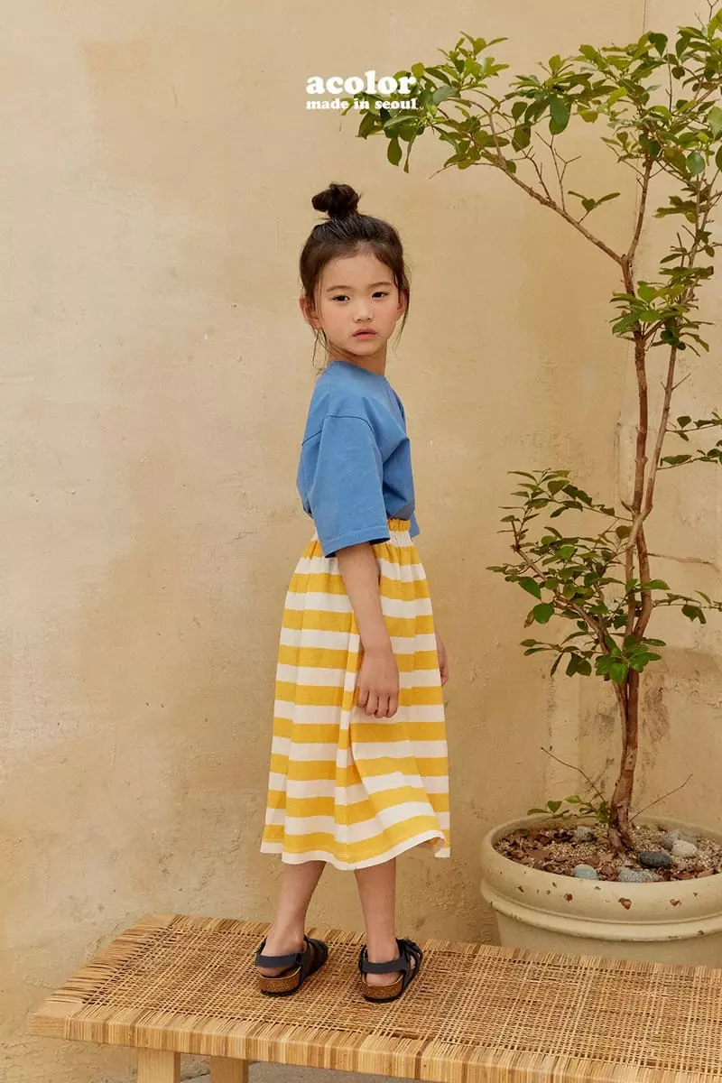 Acolor - Korean Children Fashion - #Kfashion4kids - Stripes Skirt - 11