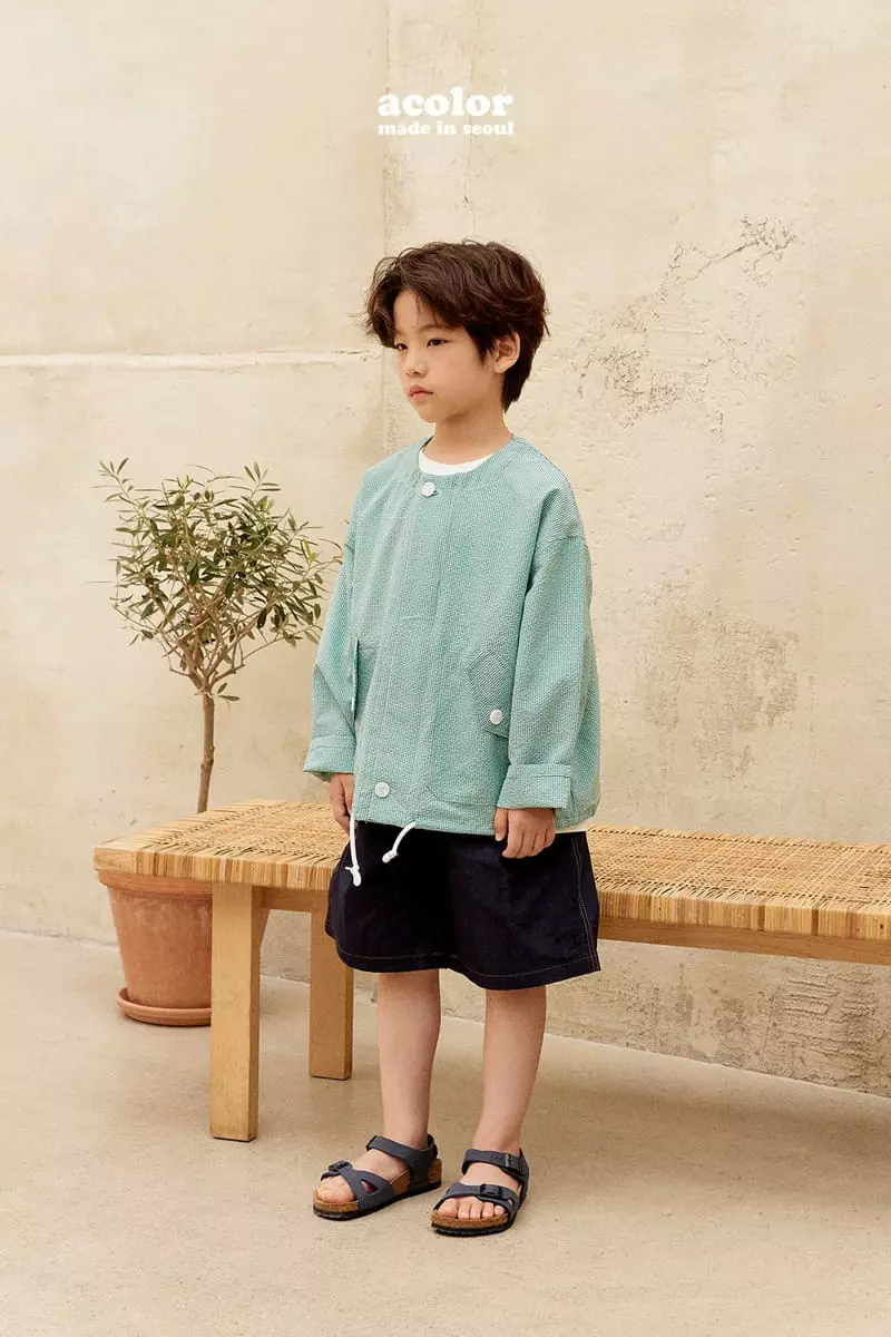 Acolor - Korean Children Fashion - #childofig - Seersucker Jacket - 12