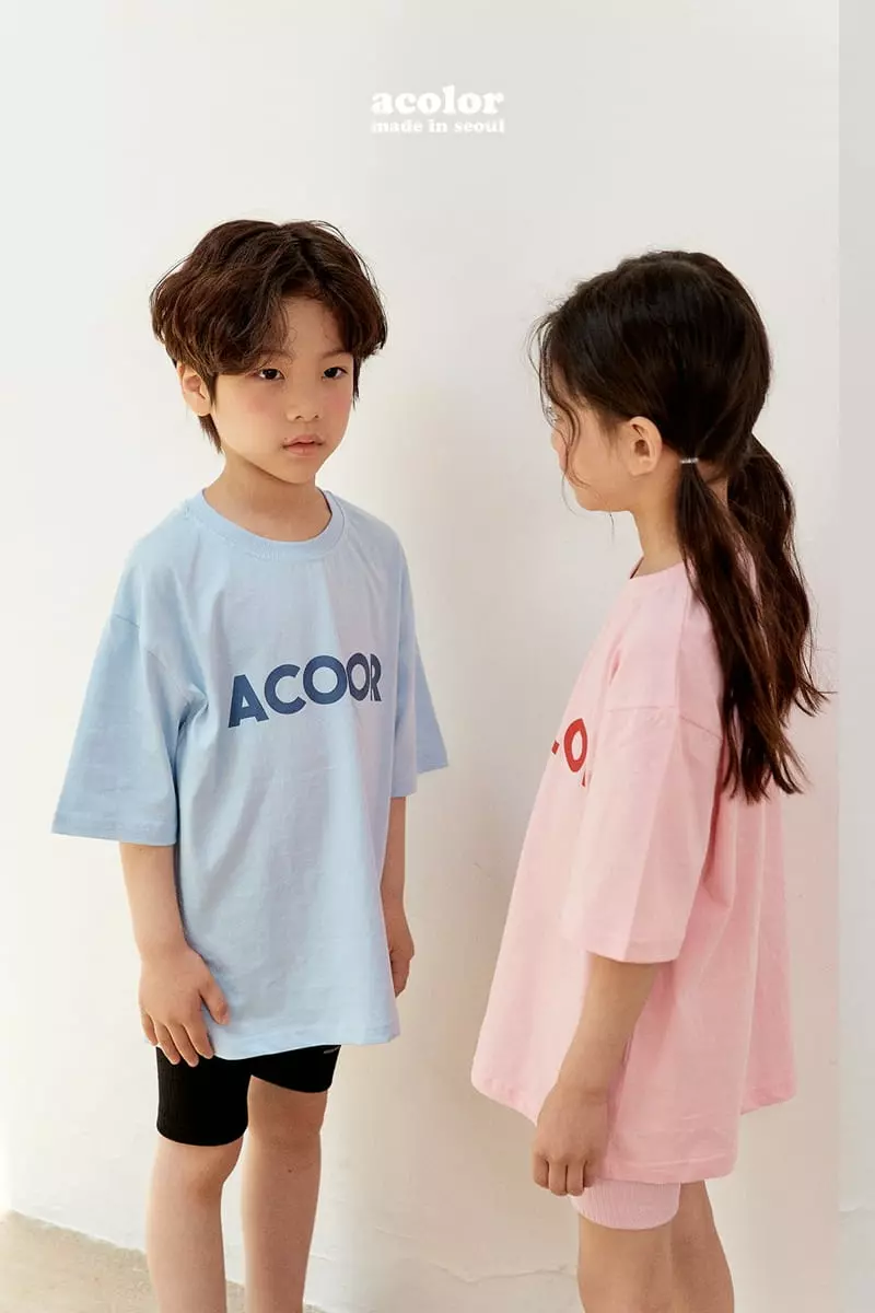Acolor - Korean Children Fashion - #childofig - Logo Short Sleeves Tee - 10