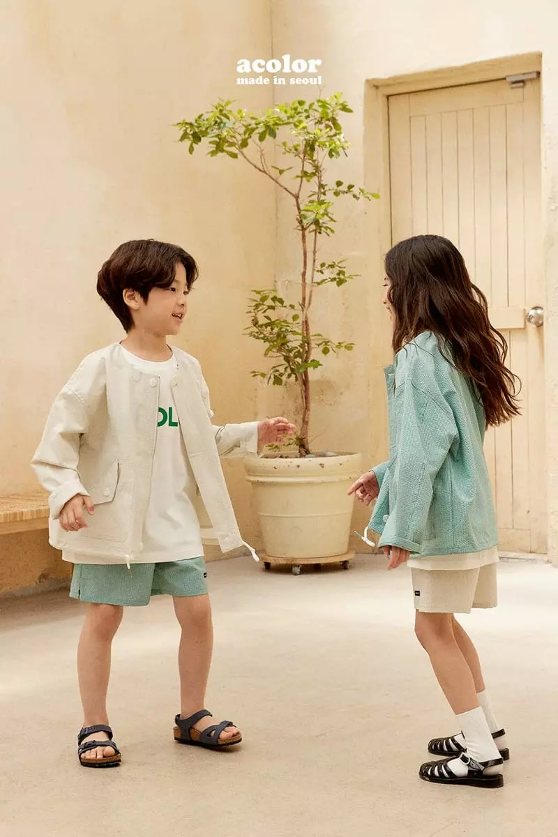Acolor - Korean Children Fashion - #childofig - Seersucker Shorts - 7
