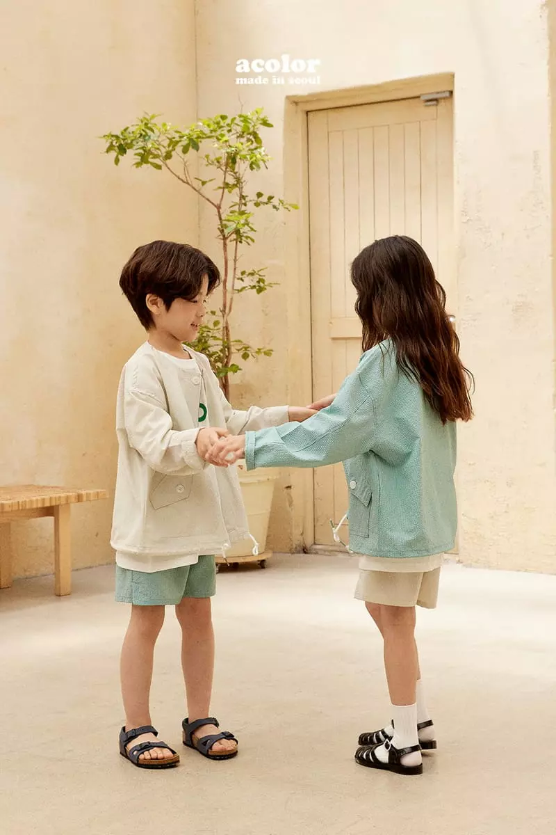 Acolor - Korean Children Fashion - #childofig - Seersucker Shorts - 8