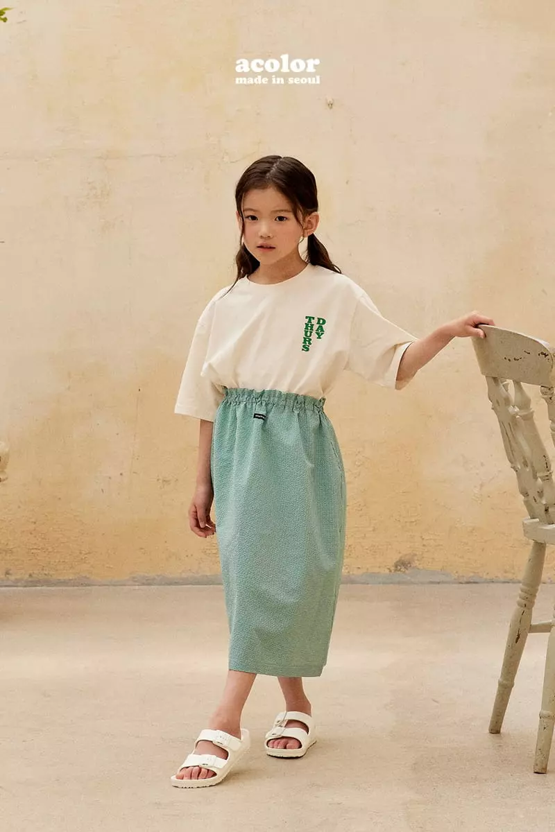 Acolor - Korean Children Fashion - #childofig - Seersucker Skirt - 5