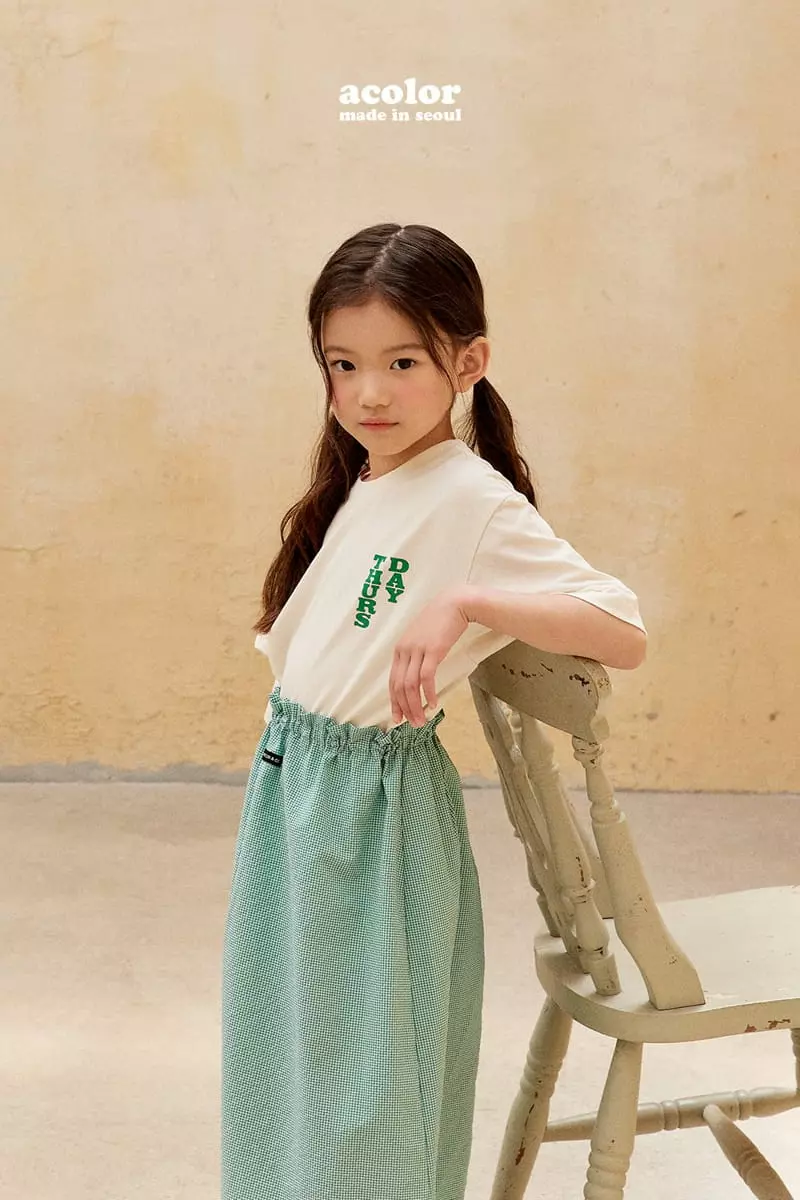 Acolor - Korean Children Fashion - #childofig - Seersucker Skirt - 6