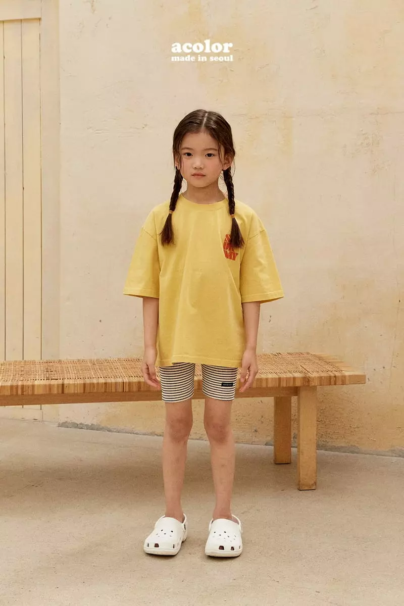 Acolor - Korean Children Fashion - #childofig - Stripes Bicker Shorts - 3
