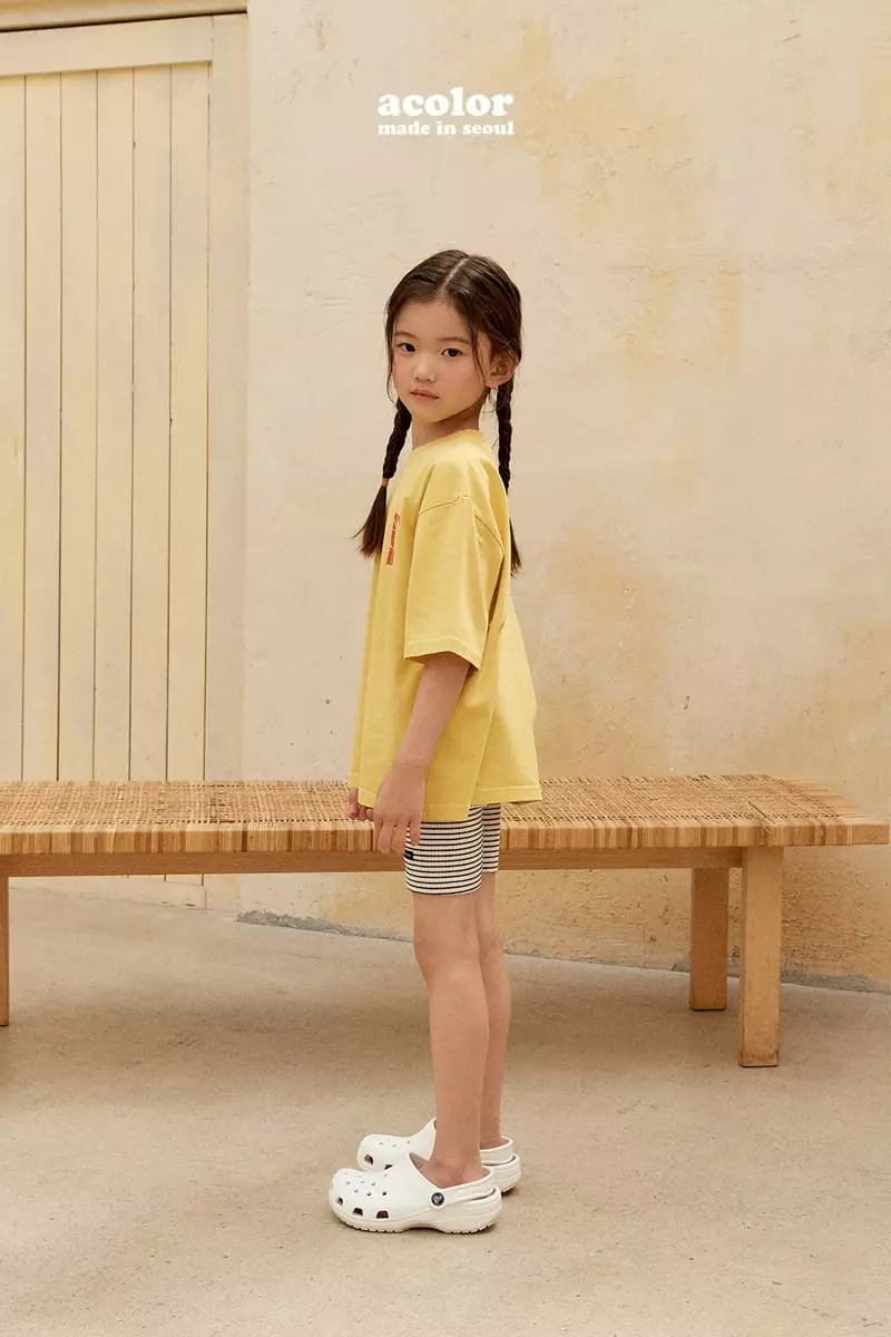 Acolor - Korean Children Fashion - #childofig - Stripes Bicker Shorts - 4