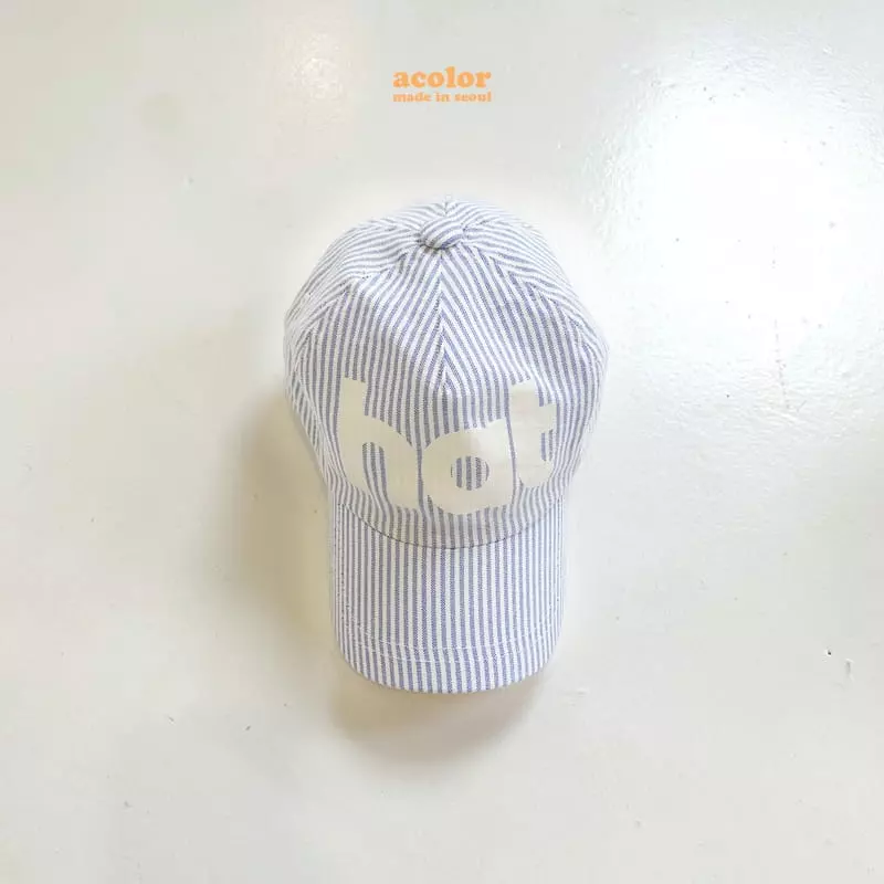 Acolor - Korean Children Fashion - #childofig - Stripes Base Ball Cap - 2