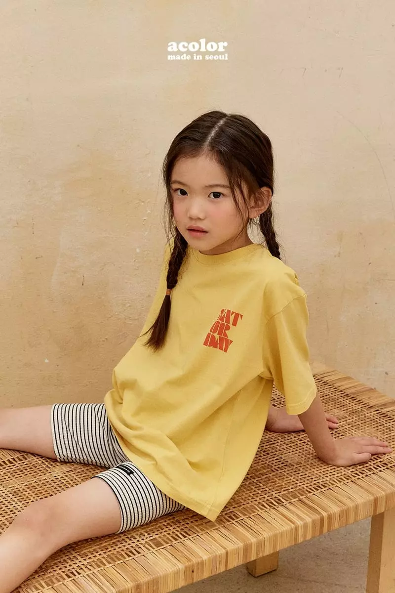 Acolor - Korean Children Fashion - #designkidswear - Stripes Bicker Shorts - 6