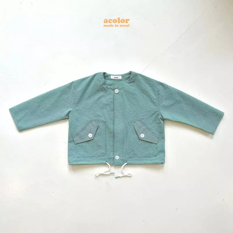 Acolor - Korean Children Fashion - #discoveringself - Seersucker Jacket