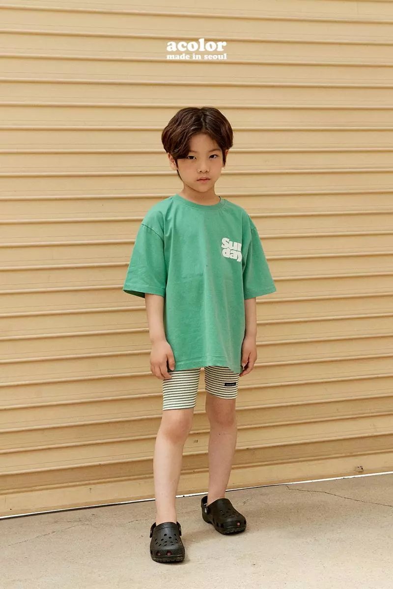 Acolor - Korean Children Fashion - #discoveringself - Stripes Bicker Shorts - 7