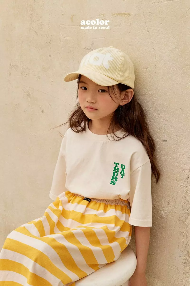 Acolor - Korean Children Fashion - #discoveringself - Stripes Base Ball Cap - 5