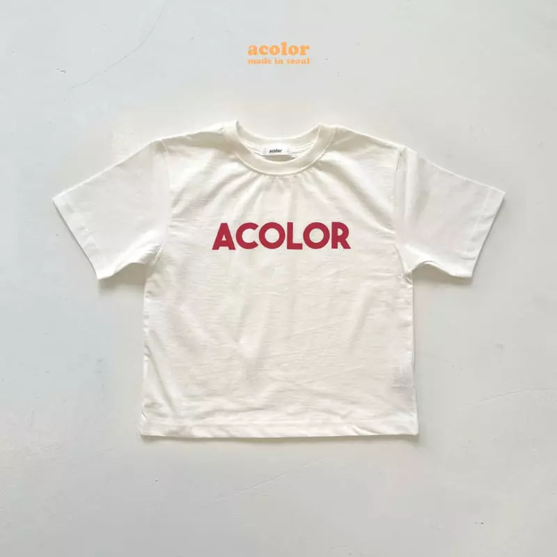 Acolor - Korean Children Fashion - #fashionkids - Logo Short Sleeves Tee