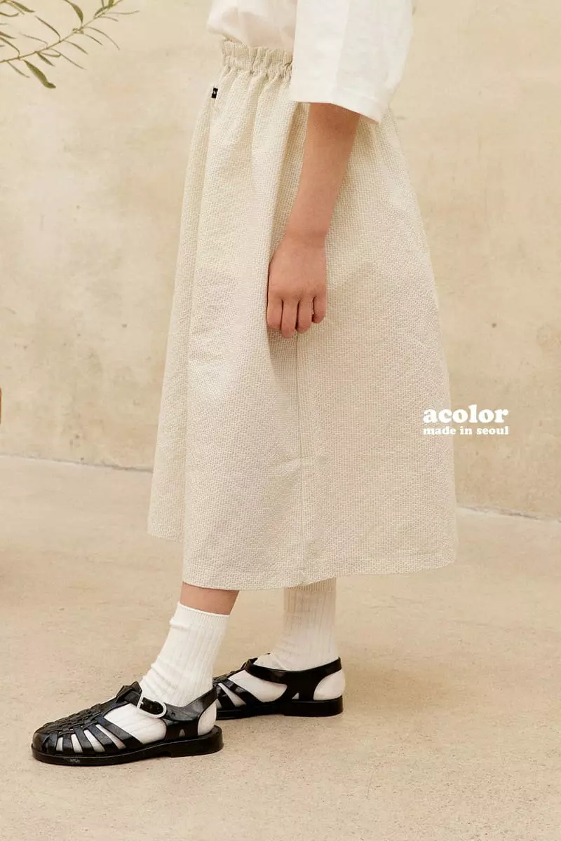 Acolor - Korean Children Fashion - #kidsshorts - Seersucker Skirt - 11