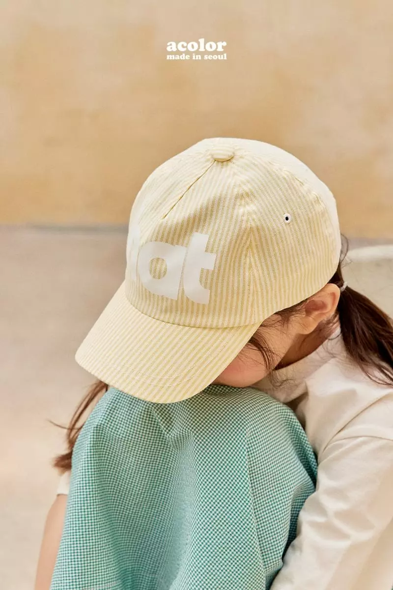 Acolor - Korean Children Fashion - #kidsshorts - Stripes Base Ball Cap - 7