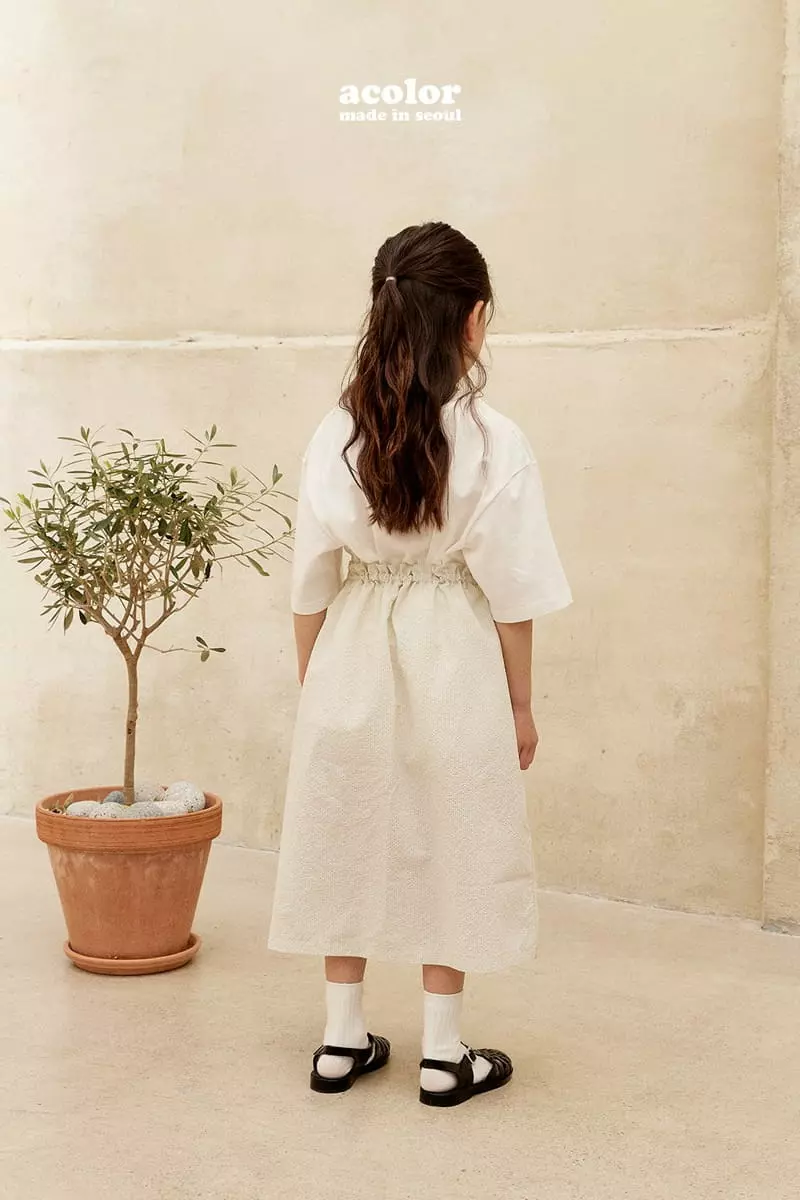 Acolor - Korean Children Fashion - #kidsstore - Seersucker Skirt - 12