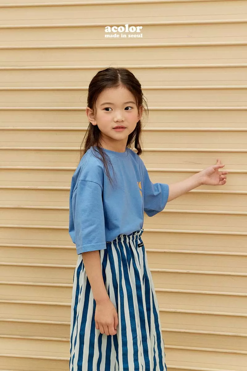 Acolor - Korean Children Fashion - #kidsstore - Stripes Skirt - 9