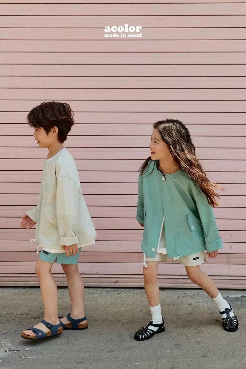 Acolor - Korean Children Fashion - #kidzfashiontrend - Seersucker Jacket - 5