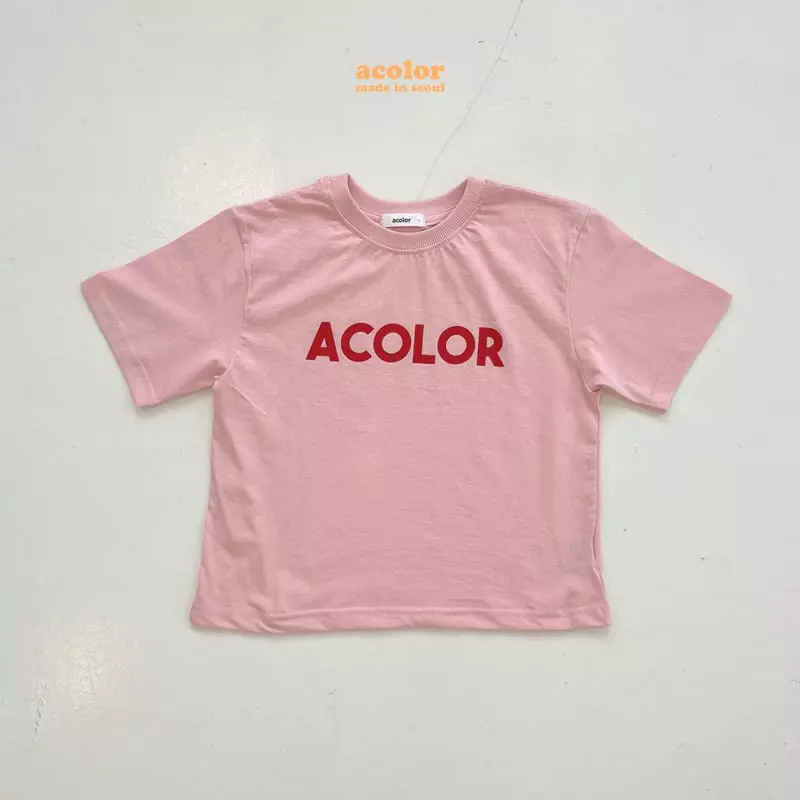 Acolor - Korean Children Fashion - #kidsstore - Logo Short Sleeves Tee - 4