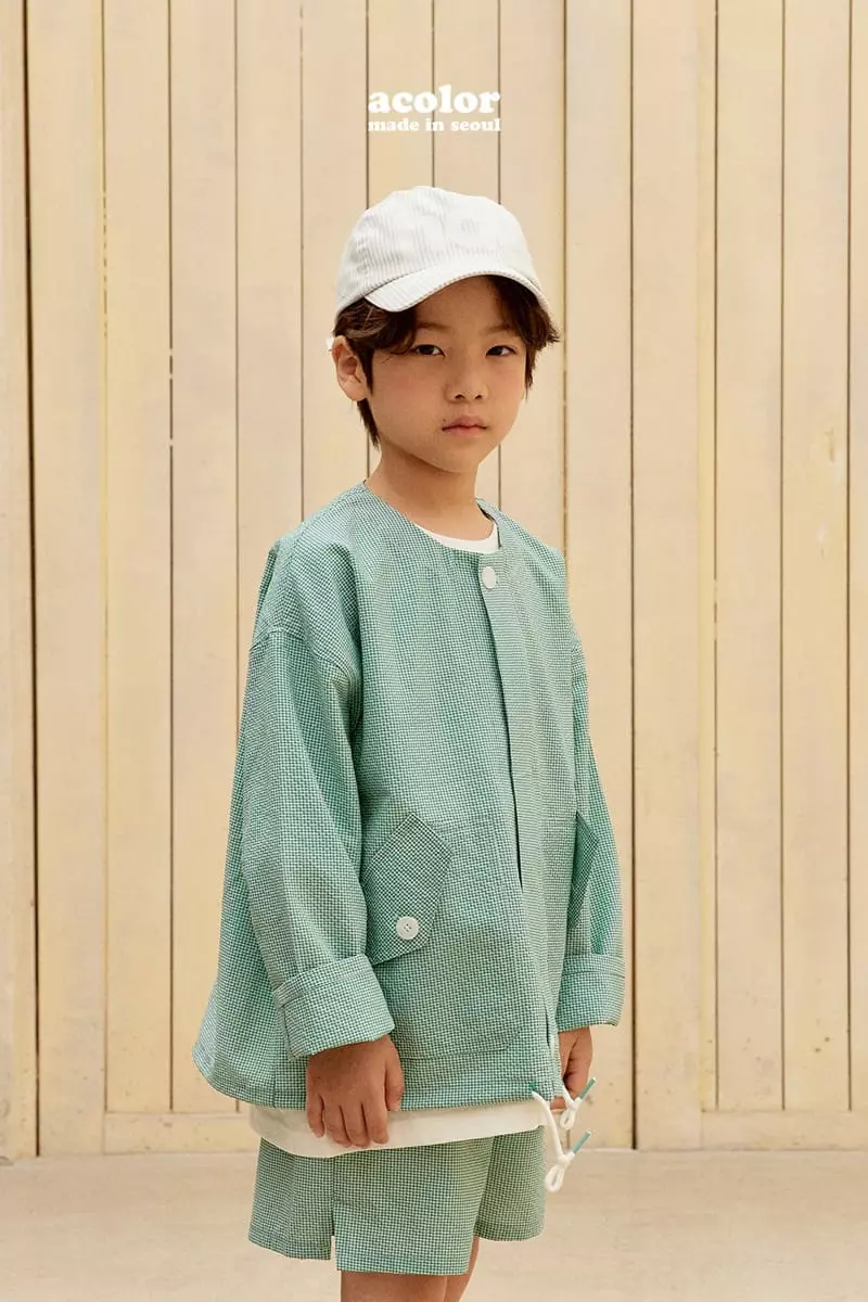 Acolor - Korean Children Fashion - #littlefashionista - Seersucker Jacket - 7