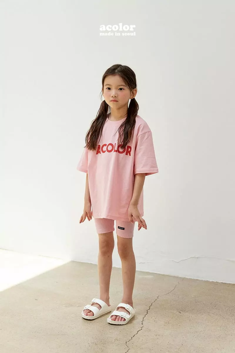 Acolor - Korean Children Fashion - #littlefashionista - Logo Short Sleeves Tee - 6