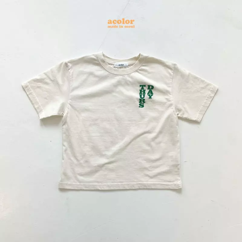 Acolor - Korean Children Fashion - #littlefashionista - Day Of The Week Tee - 5