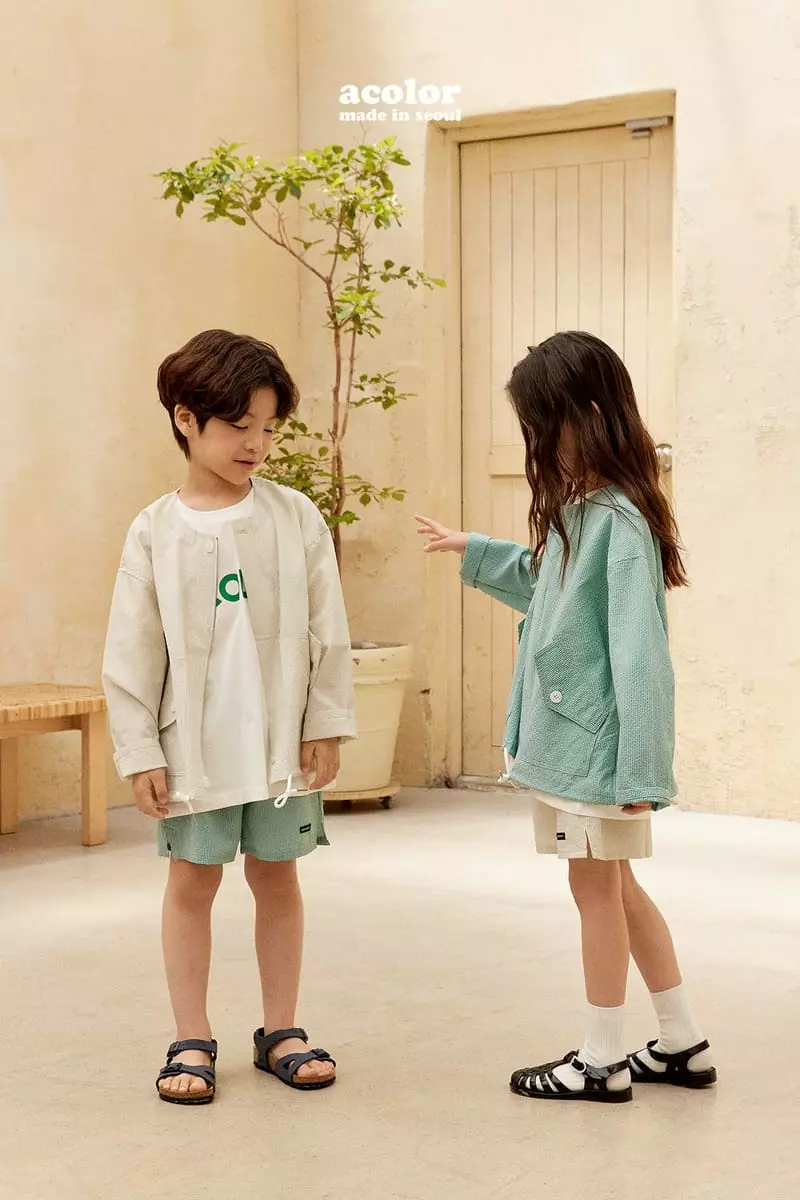 Acolor - Korean Children Fashion - #littlefashionista - Seersucker Shorts - 3
