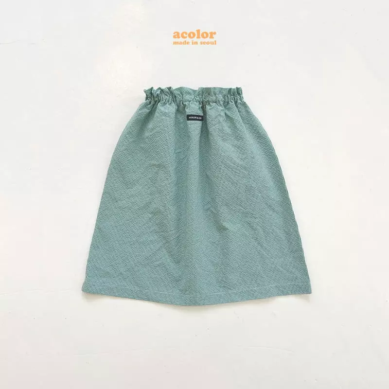 Acolor - Korean Children Fashion - #littlefashionista - Seersucker Skirt