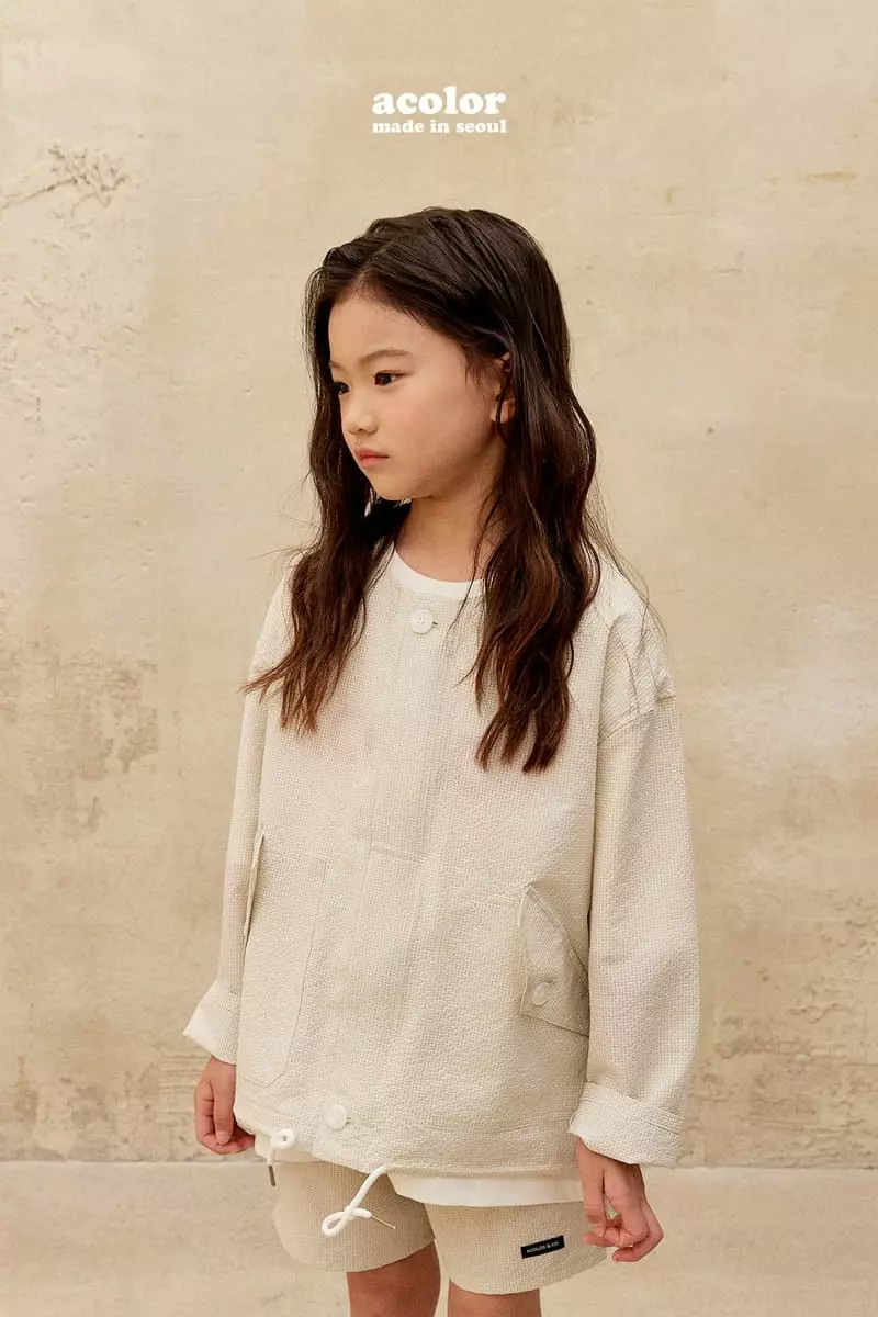 Acolor - Korean Children Fashion - #magicofchildhood - Seersucker Jacket - 8