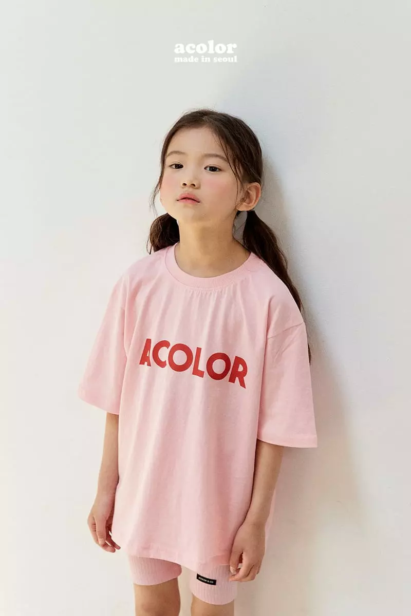 Acolor - Korean Children Fashion - #magicofchildhood - Logo Short Sleeves Tee - 7