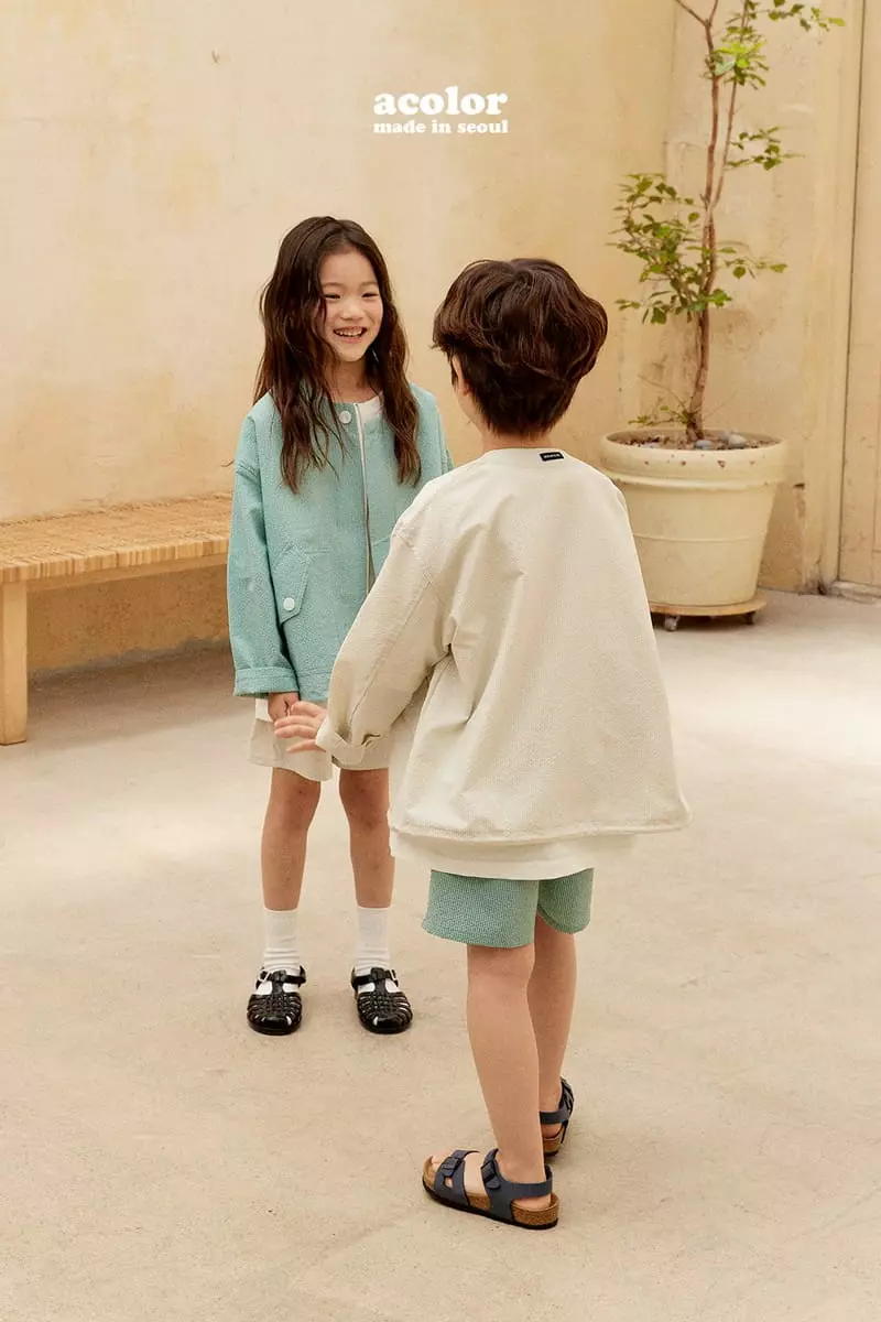 Acolor - Korean Children Fashion - #littlefashionista - Seersucker Shorts - 4