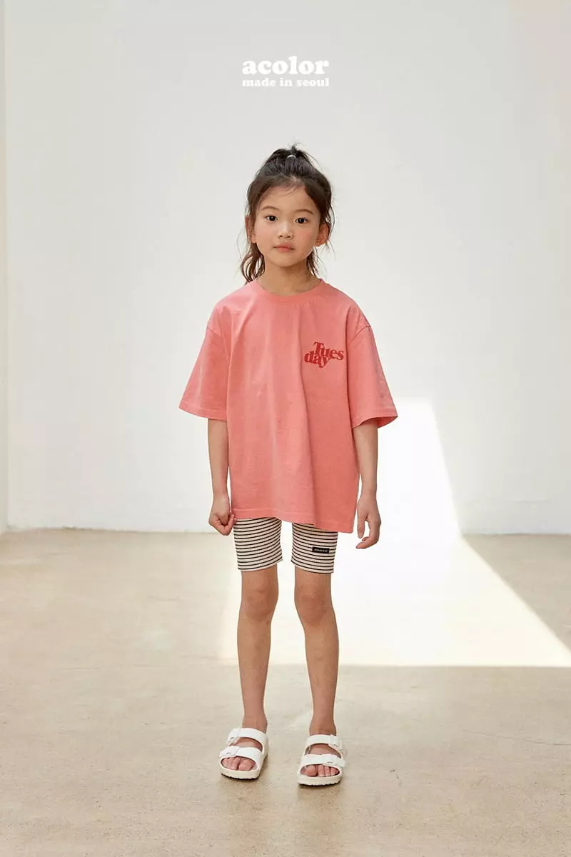 Acolor - Korean Children Fashion - #minifashionista - Day Of The Week Tee - 7
