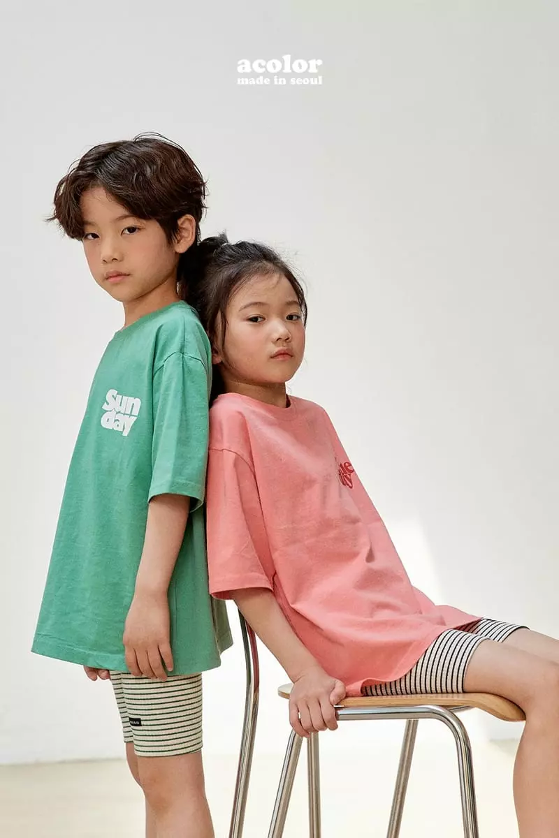 Acolor - Korean Children Fashion - #minifashionista - Sunday Tee - 6