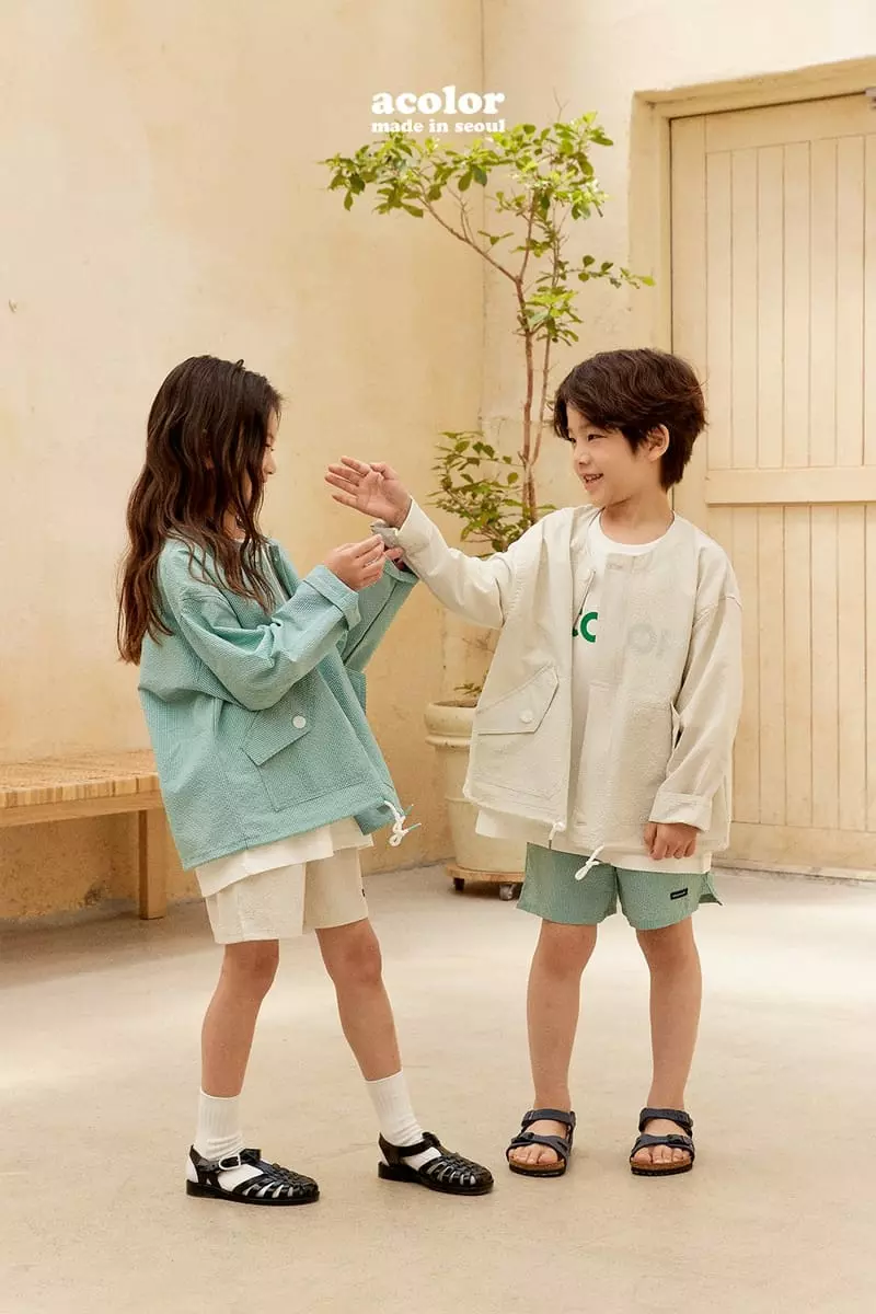 Acolor - Korean Children Fashion - #minifashionista - Seersucker Shorts - 5